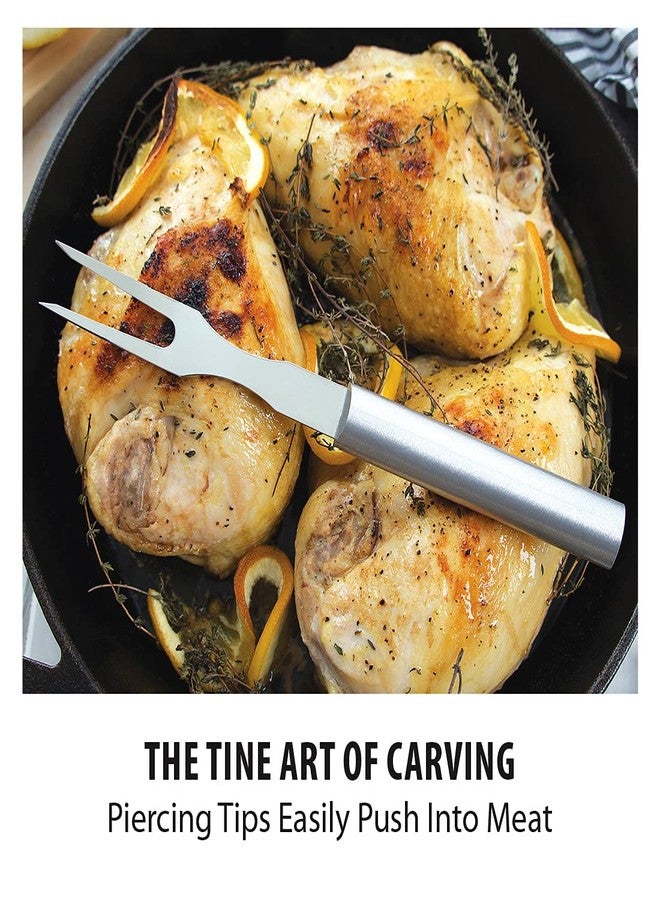 Rada Cutlery Carving Fork, Silver Handle, Pack of 2 - Image 3