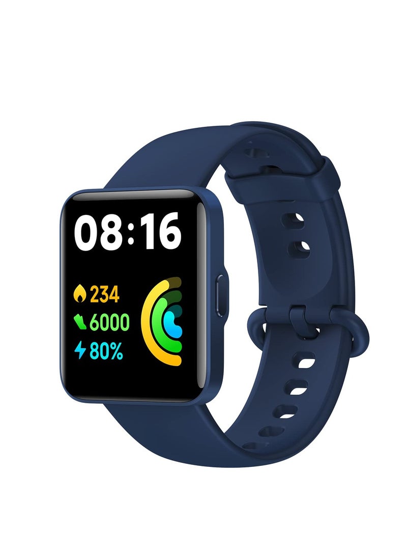 Watch Bands Compatible with Redmi Watch 2 Adjustable Silicone Wristband Quick Release Strap Sport Replacement Band (Blue) - Image 4