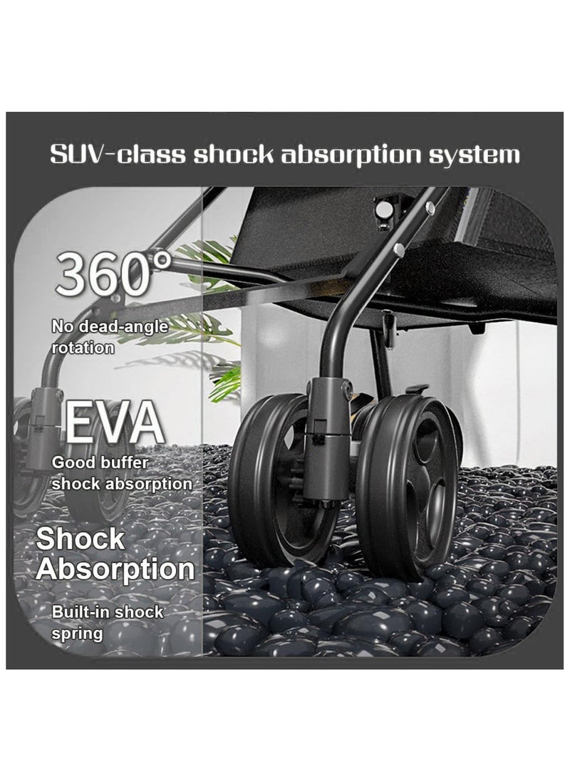 Jorunb Baby Stroller,Lightweight Toddler Travel Stroller,Ultra Compact Stroller for Airplane,Newborn Stroller with Cup holder,Back rope,Mommy bag,Mosquito net,Storage basket,Rain cover and Cotton pad  - Image 5