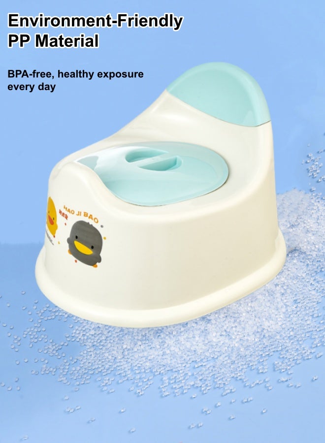 Optico Baby Potty Seat Anti-Slip Function Baby Potty, Potty Trainer with Lid, Toddler Potty Seat Toddler Kids Potty Chair with Back Support, Portable Kids' Travel Potty Toilet Indoor & Outdoor for 1-3 Years Old Babies - Image 4