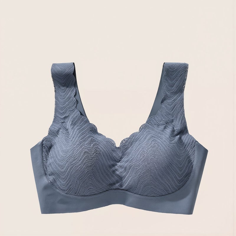 Sport Bra for Women Seamless Wireless Yoga Lounge Sleep Light Support Gray S 32 - Image 5