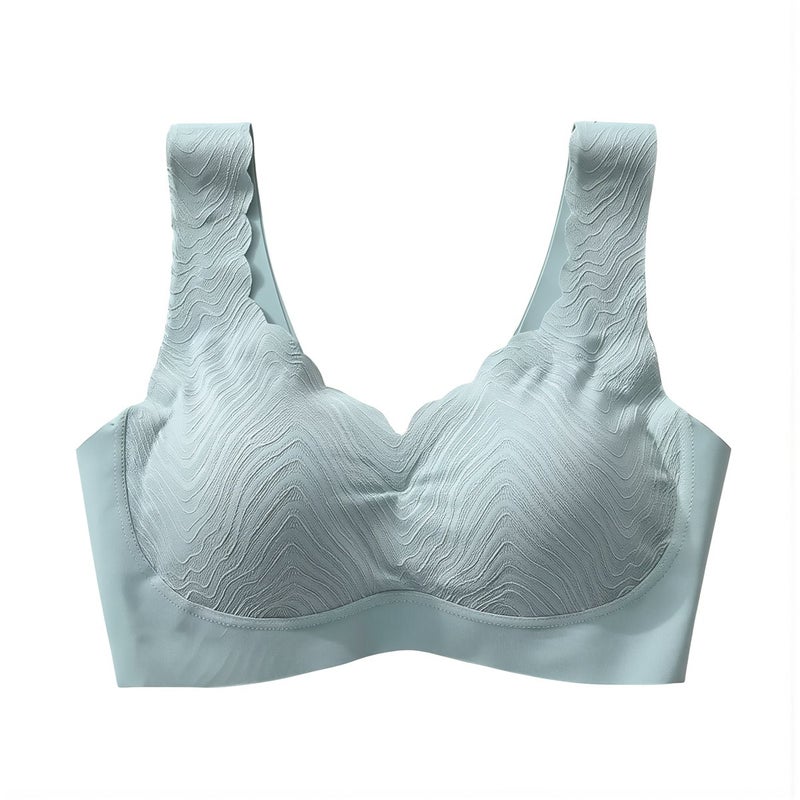 Sport Bra for Women Seamless Wireless Yoga Lounge Sleep Light Support Gray S 32 - Image 1