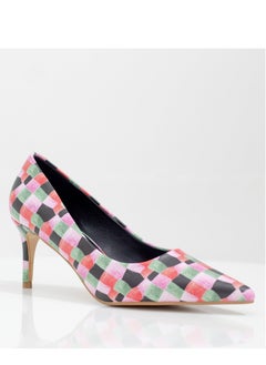 LAMARAPARIS Banu 7cm heel multi colored pointy court pink  - Image 1