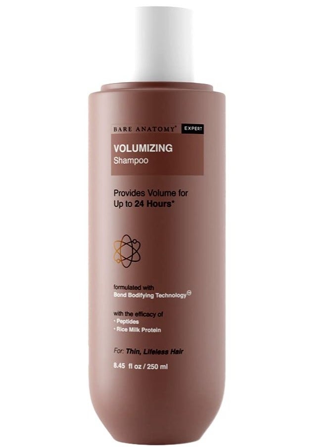 BARE ANATOMY Bare Anatomy Volumizing Shampoo Voluminous Hair Upto 24 Hours Powered By Peptides and Rich Milk Protein Strong and Bouncy Hair Volume Shampoo For Thin and Flat Hair For Unisex 250ml  - Image 1