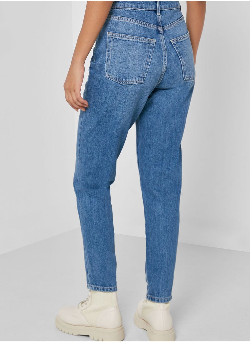 TOPSHOP - High Waist Mom Jeans - Image 1