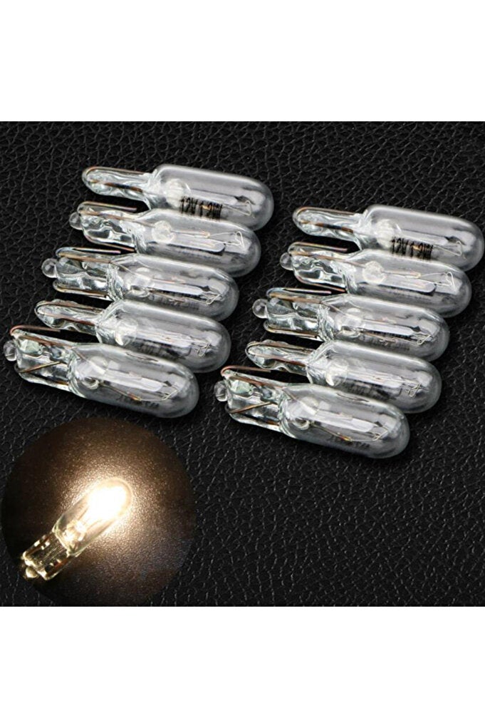 ريحني مصباح زجاجي T5 100x مصابيح السيارة مصابيح أمامية مصباح لوحة عدادات السيارة ضوء فرامل 1.2W 12... - Image 3