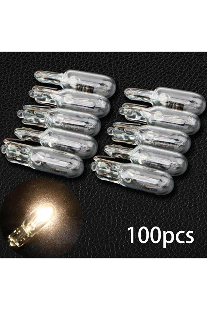 ريحني مصباح زجاجي T5 100x مصابيح السيارة مصابيح أمامية مصباح لوحة عدادات السيارة ضوء فرامل 1.2W 12... - Image 1