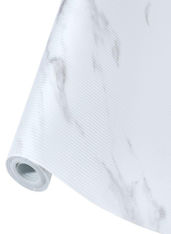MAYJOYDIY White Marble Non-Slip Kitchen Cabinet Liners, 11.8 Inch x 20 Ft Waterproof Kitchen Cupboard Liner Oil-Proof Drawer Mats for Dresser Shelves Cupboard Cabinets Kitchenware Tableware - Image 1