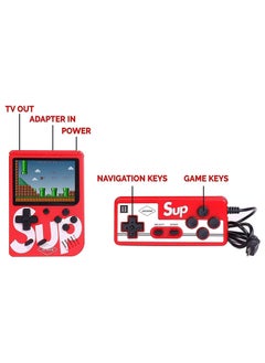 Generic Handheld Gaming Console Video Game Box with Double Remote 400 Retro Games with Television Support | sup Gaming Box for Kids | 3 Inch LED Screen  - Image 2