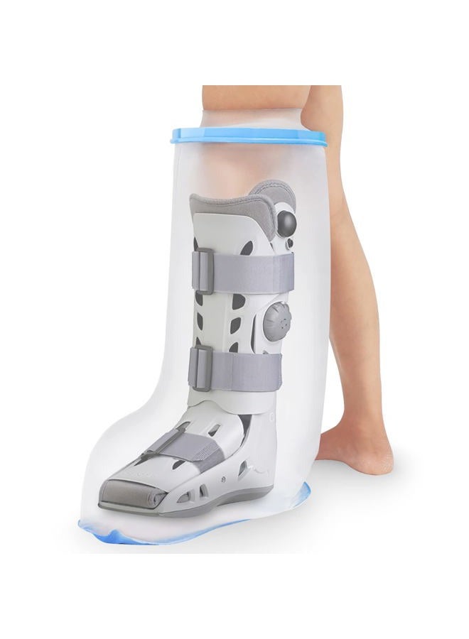 Qinaoco Waterproof Extra Wide Leg Cast Cover for Shower Adults, Extra Large Leg Shower Cover with Non-Slip Bottom, Watertight Foot Protector for Plus Size Adults Surgery Shower Boot - Image 1