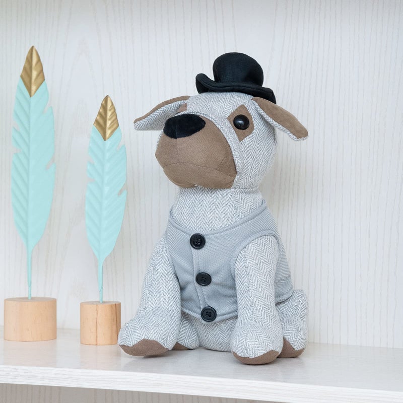Marwood موقف باب ماروود اللطيف - مواقف أبواب زخرفية للمنزل والمكتب، كلب أنيق مرتدي ملابس، موقف باب داخلي مثقل، حيوان محشو - Image 4