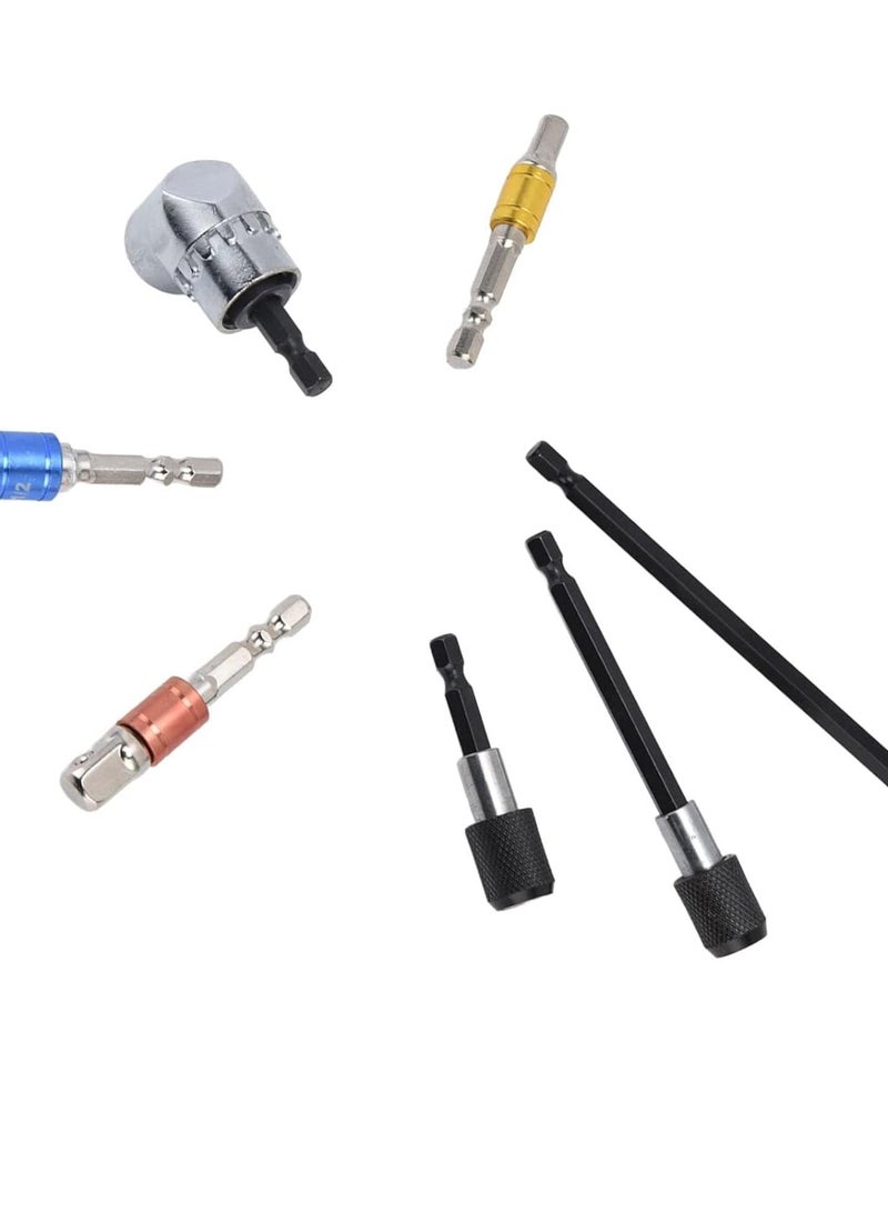 GGOOT Impact Power Hand Tools Drill Adapter Kit Drill Adapter Kit Hand Tools Hardware 7Pcs Impact Quality Electric Hand Tools 1/4-Inch Socket Hex Shank Extension Rod Drill Adapter - Image 4