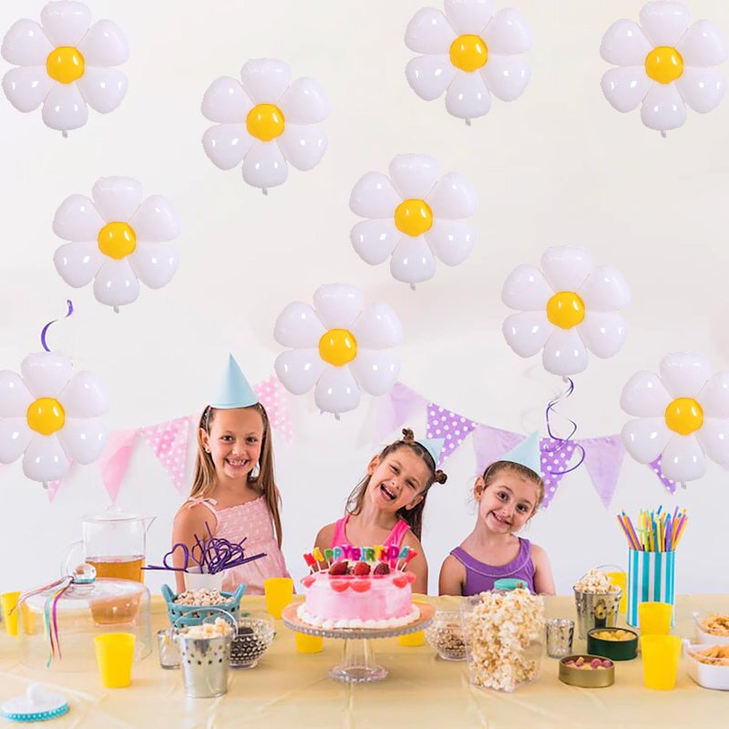 BIEUFBJI 20 Pieces Daisy Balloons, Daisy Balloons, for Daisy Birthday Decorations, Baby Shower, Wedding, Baby Shower - Image 5