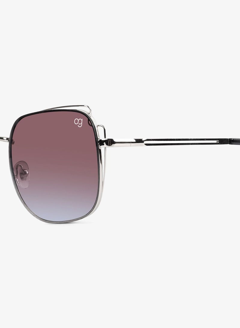 Woggles Latest & Stylish UV Protected Gradient Purple Square Sunglasses for Men & Women - Image 2