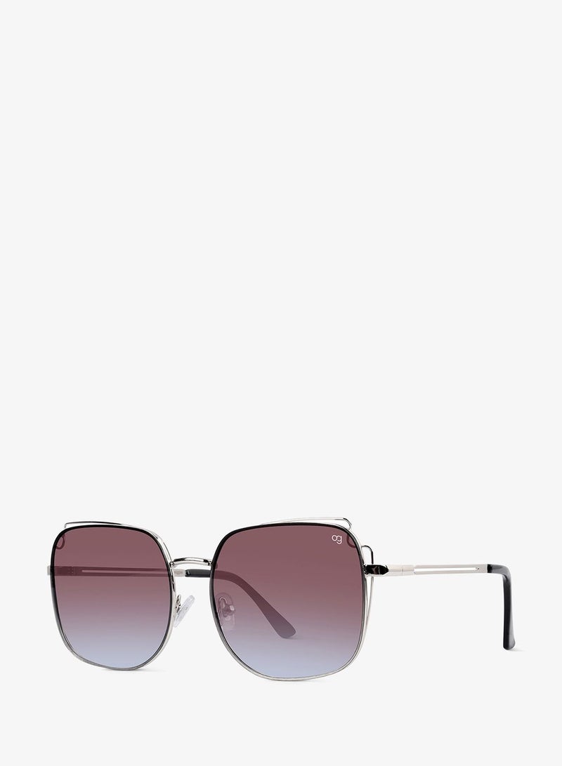 Woggles Latest & Stylish UV Protected Gradient Purple Square Sunglasses for Men & Women - Image 4