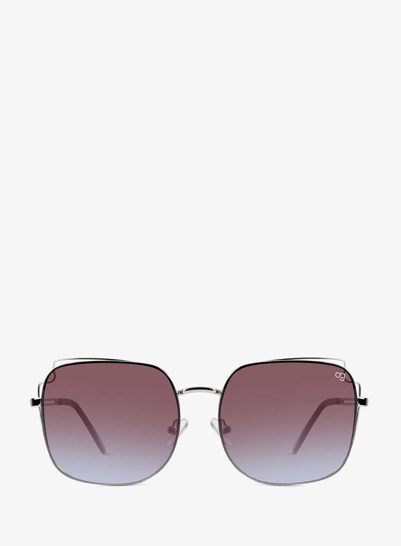 Woggles Latest & Stylish UV Protected Gradient Purple Square Sunglasses for Men & Women - Image 3