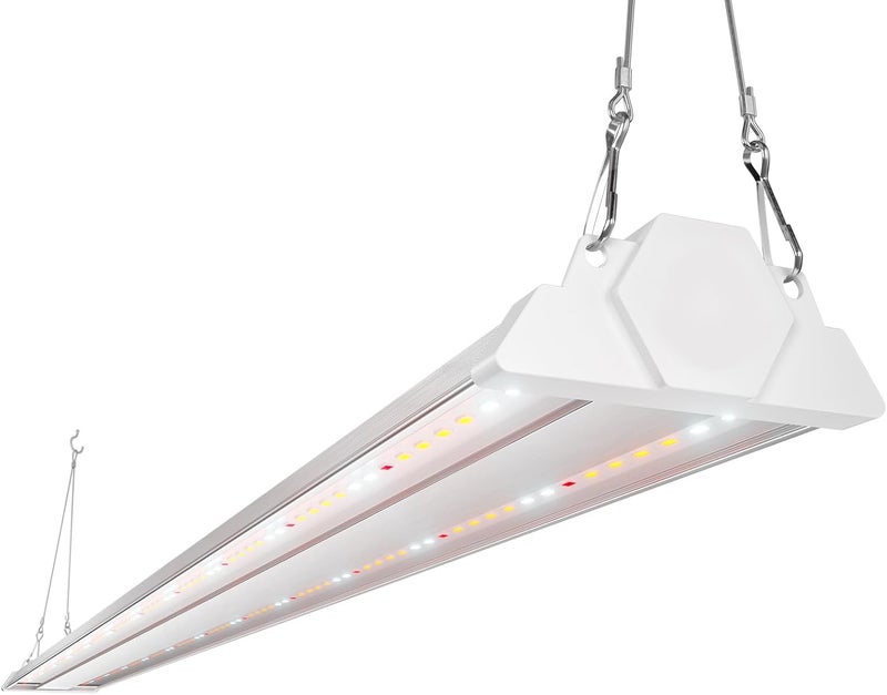 FREELICHT 1 Pack 4ft LED Grow Light, 60W (350W Equivalent), Sunlike Full Spectrum Integrated Plant Light for Hydroponic Indoor Plant Seedling Veg and Flower, Plug in with On/Off Switch - Image 1
