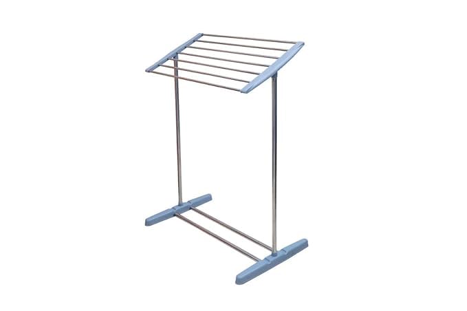REPLEX Floor-Standing Multi-Functional Mobile Foldable Balcony Towel Stand and Cloth Rack Holder for Indoor Outdoor - Image 2