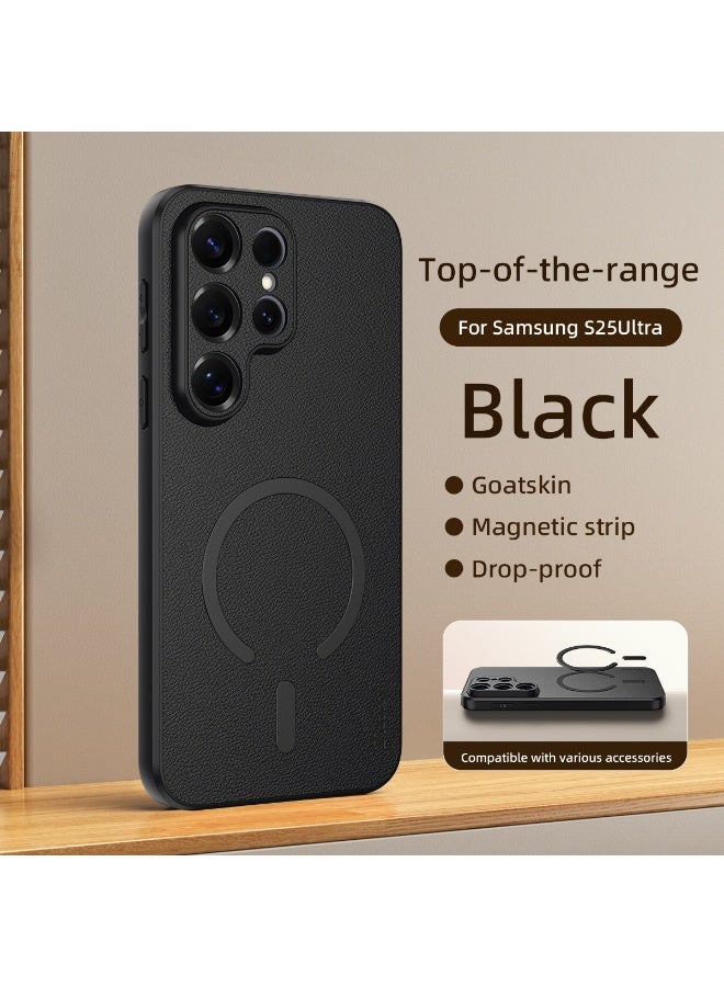 Phone Case for Samsung Galaxy S25 Ultra 5G Magnetic Shockproof Cover MagSafe  CompatibleBlack - Image 2