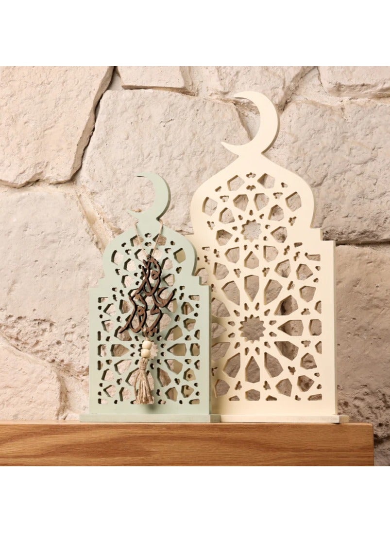 Crescent Set For Ramadan A Celestial Glow of Elegance and Charm.