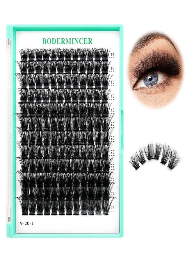 Bodermincer Lash Clusters D Curl Black/Brown/Colored Lashes 10-12-14/12-14-16/16-18-20mm Mixed Lash Clusters Kit For Beginner (M01# 14-25mm Mixed) - Image 2