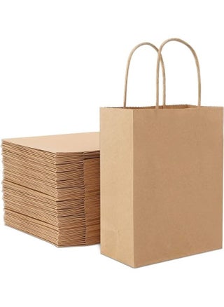 12-Piece Twisted Handles Paper Bag Set Brown - pzsku/Z3A16C25EF0F60A1DF965Z/45/1743451487/f6efe012-3a51-4348-9b19-9194b7959d38