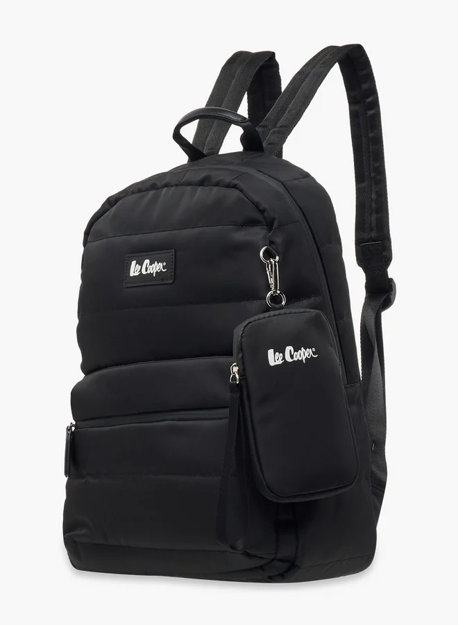 لي كوبر Solid School Backpack with Zip Closure and Pouch - 31x14x42 cm