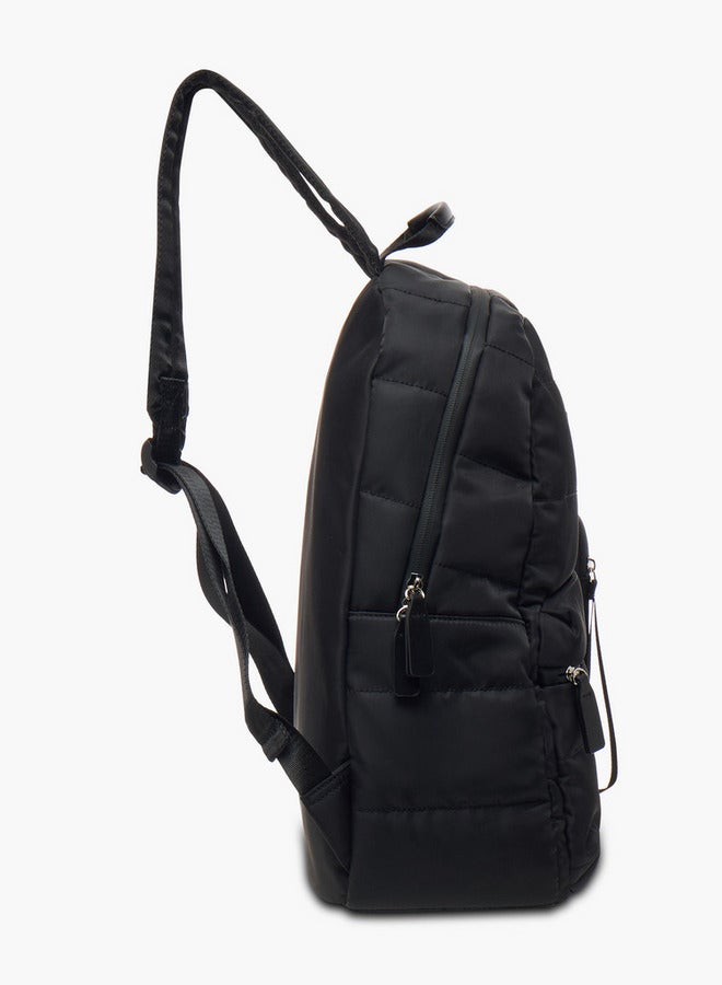 Lee Cooper Solid School Backpack with Zip Closure and Pouch - 31x14x42 cm  - Image 3