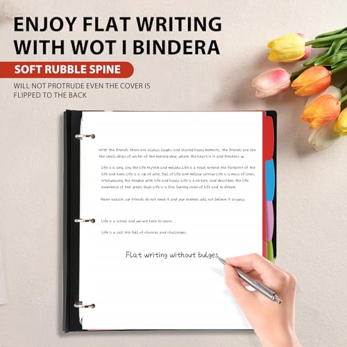 WOT I Telescoping Project Organizer 2-Pack, Refillable 3 Ring Binder with Dividers and Pockets, 13 Pocket Folders, 1 Inch 3 Rings, Purple - Image 3
