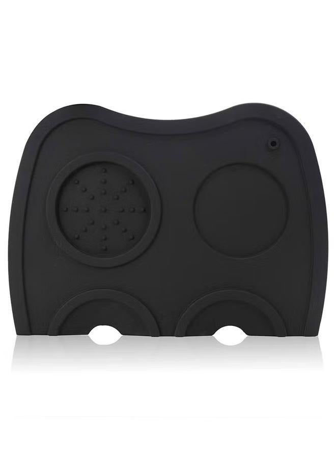 black Coffee Tamper Mat corner Silicone Non-Slip Press Base Waterproof Shock Absorption Rubber For Barista Work Surface Of Machine - Image 2