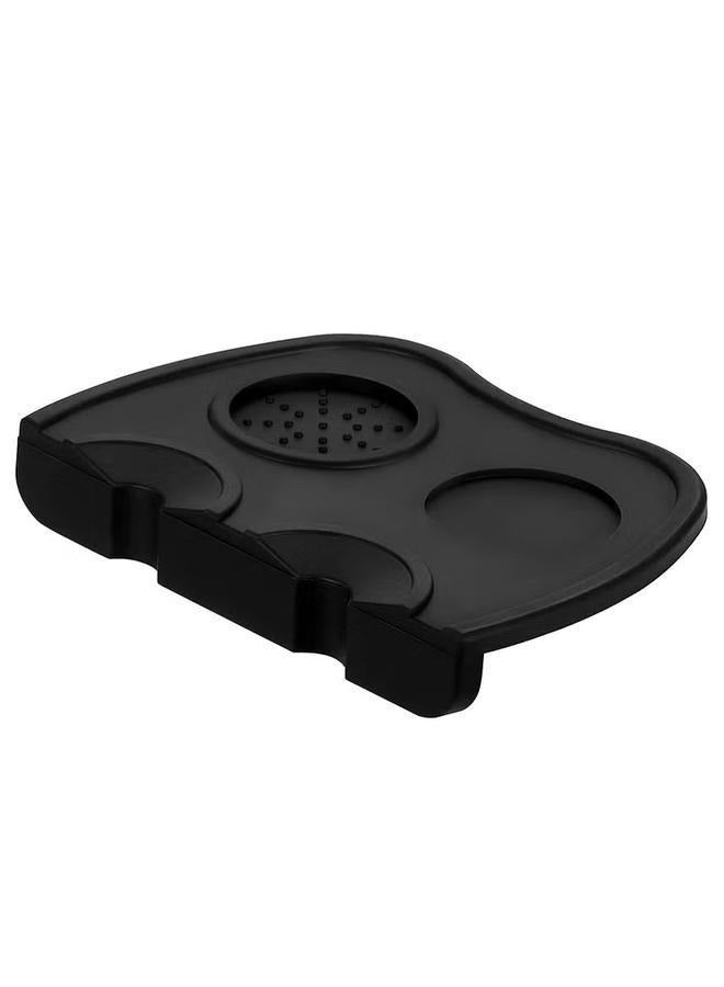 black Coffee Tamper Mat corner Silicone Non-Slip Press Base Waterproof Shock Absorption Rubber For Barista Work Surface Of Machine - Image 3