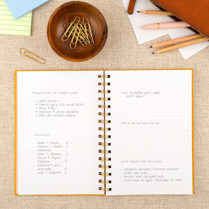 Cambridge Pen+Pillar Notebook, 2 Pack, Legal Ruled Paper, 5-3/4" x 8-1/4", 80 Sheets, Hardcover, Floral and Butterfly (PP12P-402) - Image 3