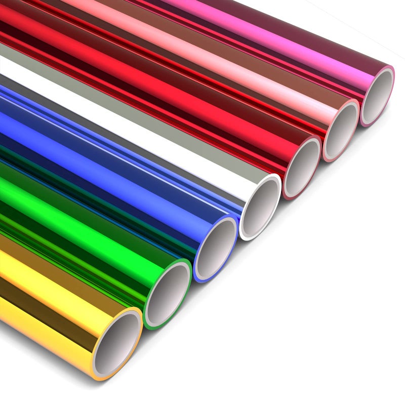 KASYU Transfer Foil Paper Bundle for Cricut Foil Transfer KitSpellbindersFoil QuillHeat Foil Pen12inx984ft Heat Transfer Foil Roll7 Assorted Colors Hot Foil Roll Transfer Foil Roll for Craft