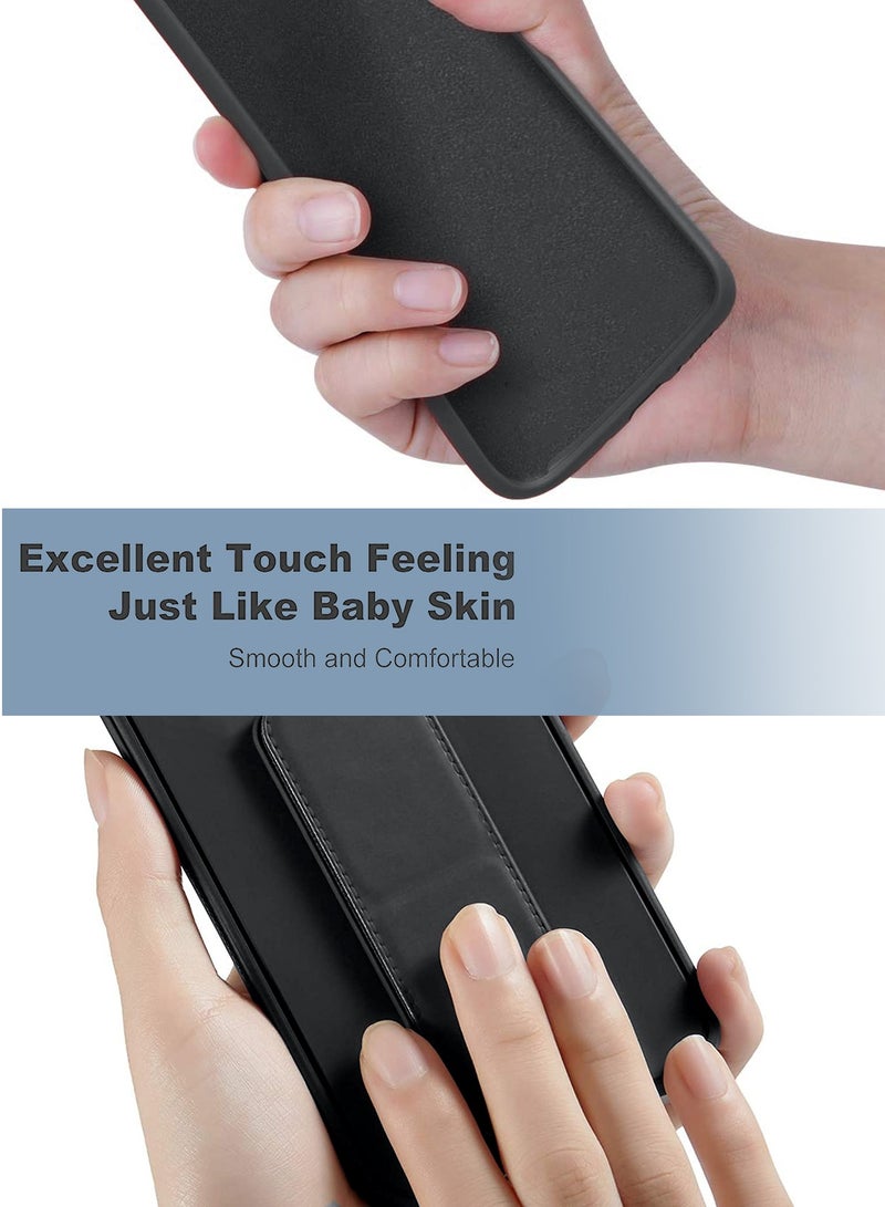 Wtech Hand Grip Foldable Magnetic Kickstand Wrist Strap Finger Grip With Built-In Iron Case Cover For Huawei Pura 70 Ultra 5G 2024 Black - Image 4