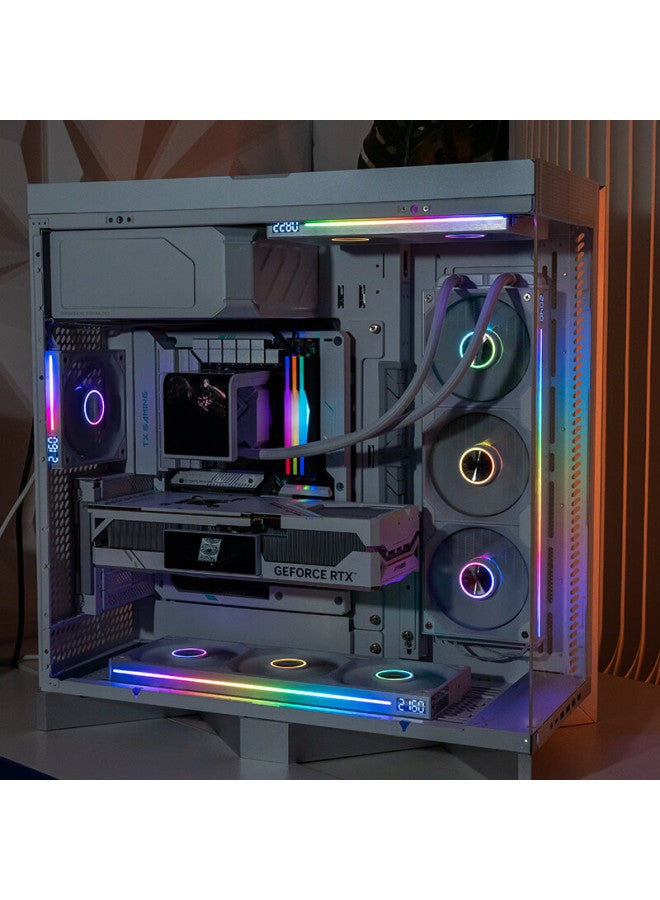Jungle Leopard Conglinbao Xinglian Fan 240 Integrated Building Block Fan, Straight Blade 12cm Aluminum Plate, Synchronized Pwm Speed Control, White Case Fan, Argb Desktop Computer Quiet Fa - Image 2