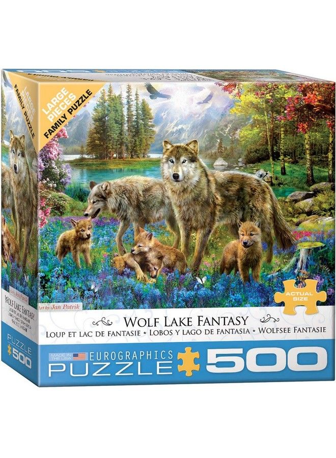 eurographics (Eurhr Wolf Lake Fantasy 500Piece Puzzle 500Piece Jigsaw Puzzle - Image 1