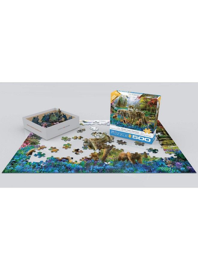 eurographics (Eurhr Wolf Lake Fantasy 500Piece Puzzle 500Piece Jigsaw Puzzle - Image 4