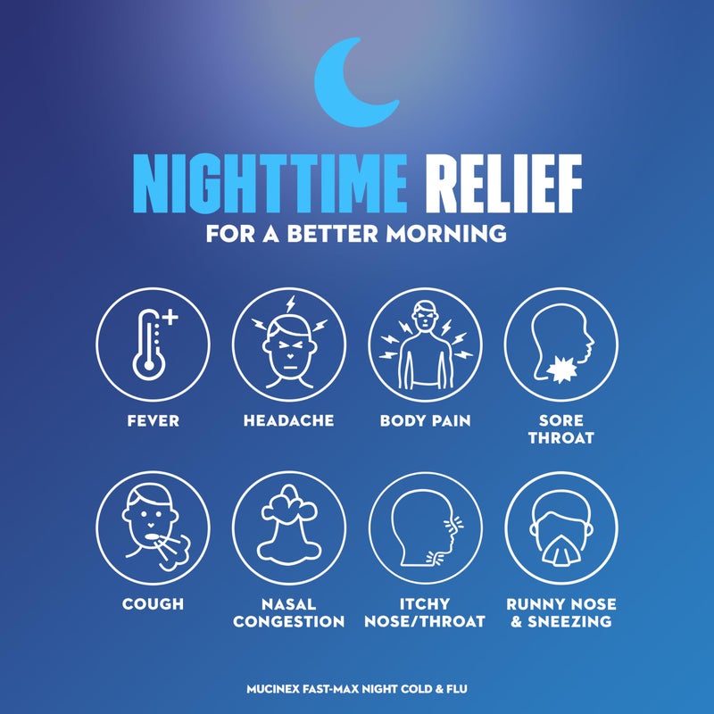 MUCINEX موسينكس فاست-ماكس جيل سائل لبرودة و إنفلونزا النهار/الليل، 24 عدداً - Image 4