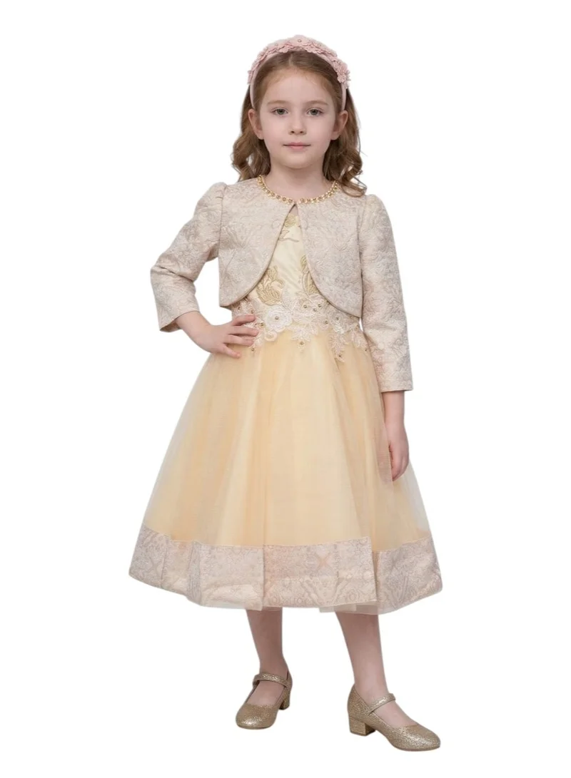 دىدانيالا فستان حفلات زهر الخوخ سمراء مع جاكيت