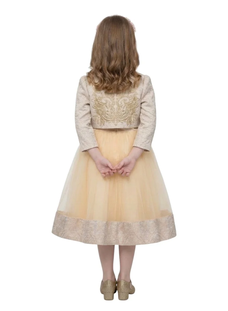 دىدانيالا فستان حفلات زهر الخوخ سمراء مع جاكيت