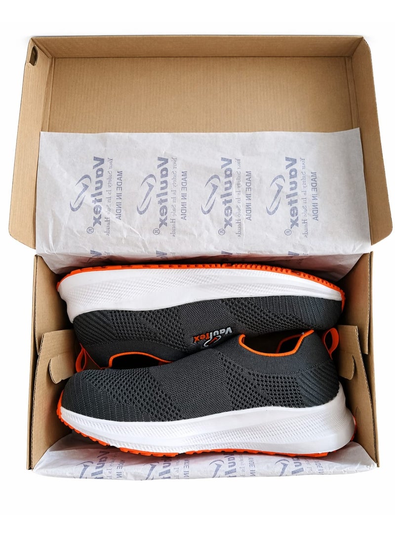 Safety Shoes for Men and Women | Steel Toe Work Sneakers | Kevlar Midsole | Oil Resistant | Breathable Mesh | Slip-On Safety Footwear - Image 5