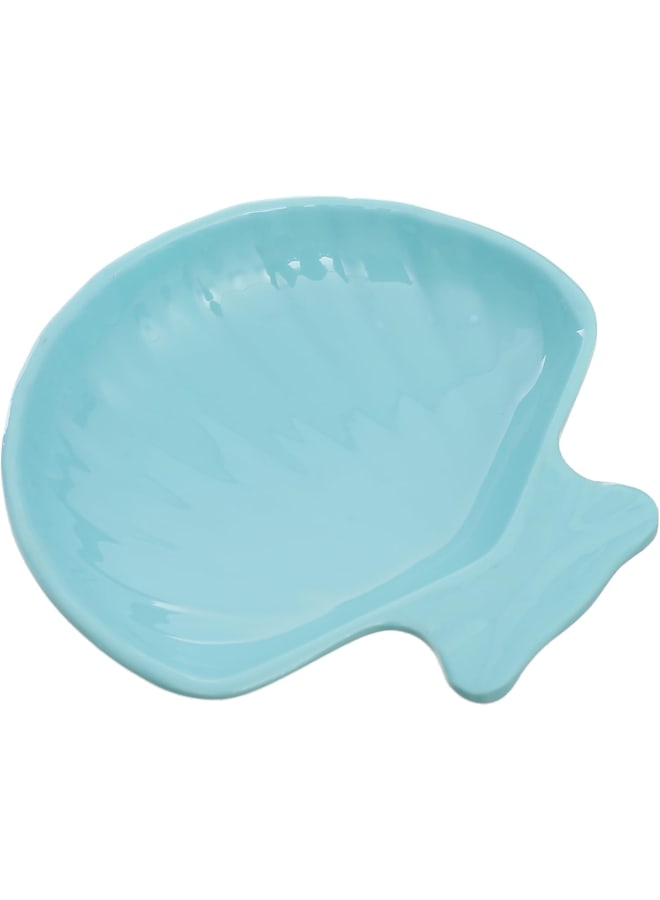 Moments Fan Shape Small Plate, Tiffany Blue - Image 2