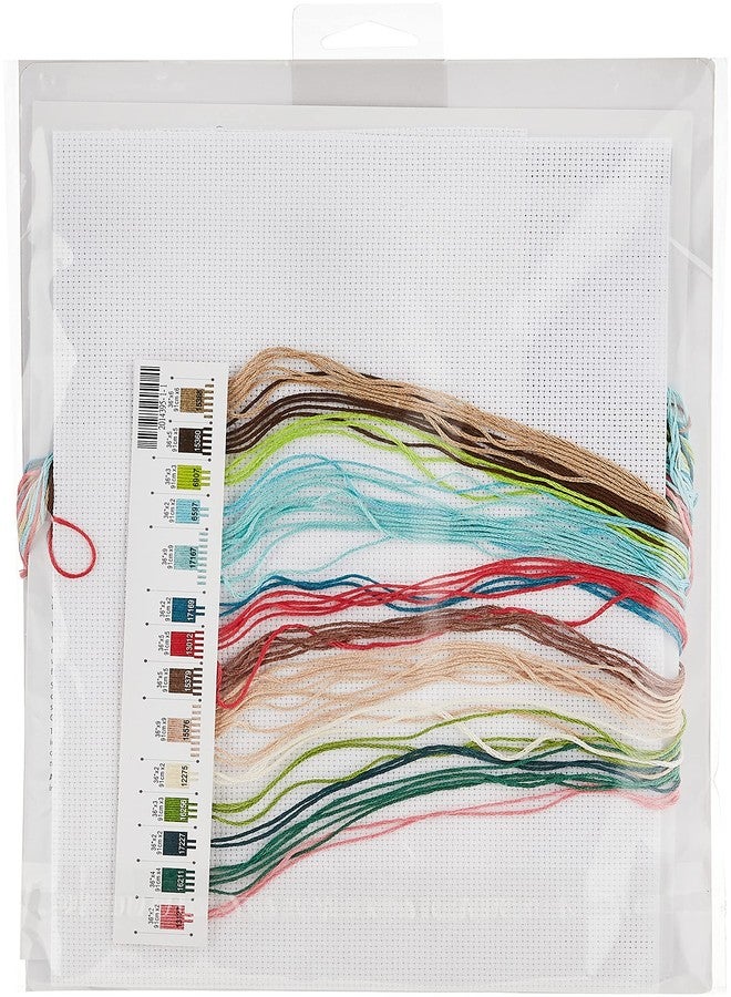 Dimensions Darice Dimensions 'Illustrated USA' Patriotic 50 States Counted Cross Stitch Kit, 14 Count White Aida Cloth, 14" x 10", Red - Image 2