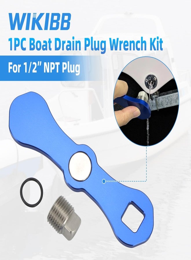 WIKIBB Boat Drain Plug Wrench Kit Compatible with 1/2”NPT Plug, Aluminum Repair Wrench Tool for 1/2”NPT - Image 2