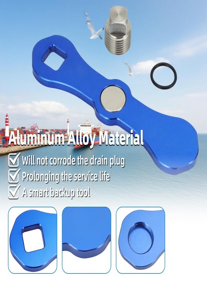 WIKIBB Boat Drain Plug Wrench Kit Compatible with 1/2”NPT Plug, Aluminum Repair Wrench Tool for 1/2”NPT - Image 4