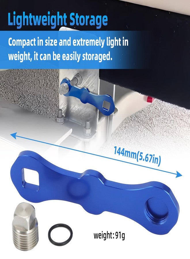 WIKIBB Boat Drain Plug Wrench Kit Compatible with 1/2”NPT Plug, Aluminum Repair Wrench Tool for 1/2”NPT - Image 3