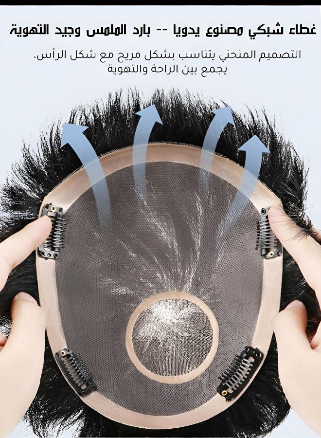 شعر مستعار رجالي لزيادة الكثافة والحجم | أنماط ارتداء متعددة | تبدو أصغر ب15 سنة - Image 5
