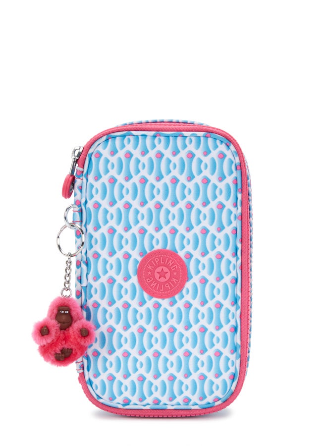 كيبلينغ حافظة أقلام متوسطة للنساء بتصميم هندسي دريم جي سي لـ 50 قلمًا - Image 2