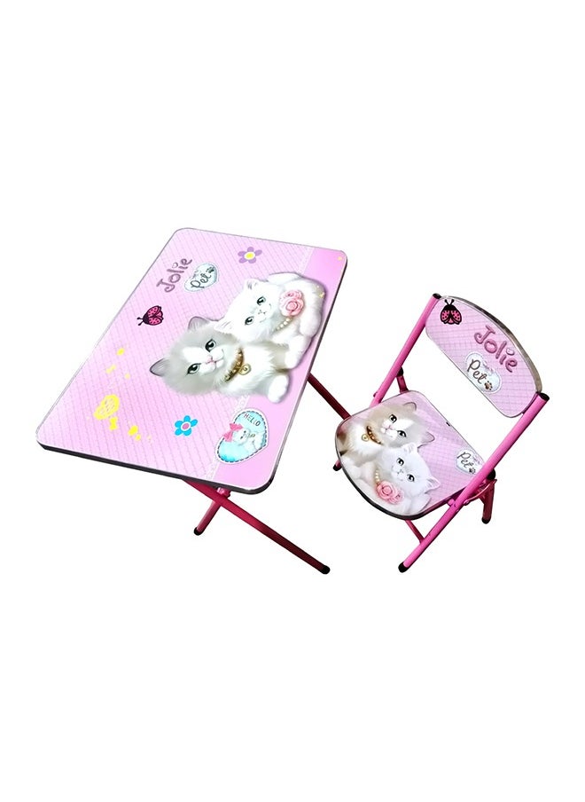 SBC - Foldable school table and chair set with different children's characters - Image 1