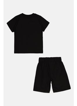 Batman Toddlers Boy 2 Pieces Crew Neck Short Sleeves Batman Team Up T-shirt And Shorts, Black  - Image 2